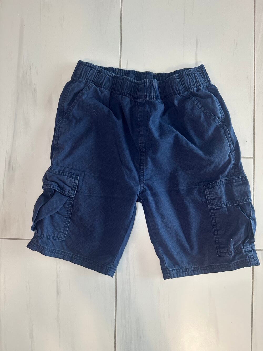 The Children's Place Boys Navy Cargo Shorts Size 14 Elastic Waist Pull-On